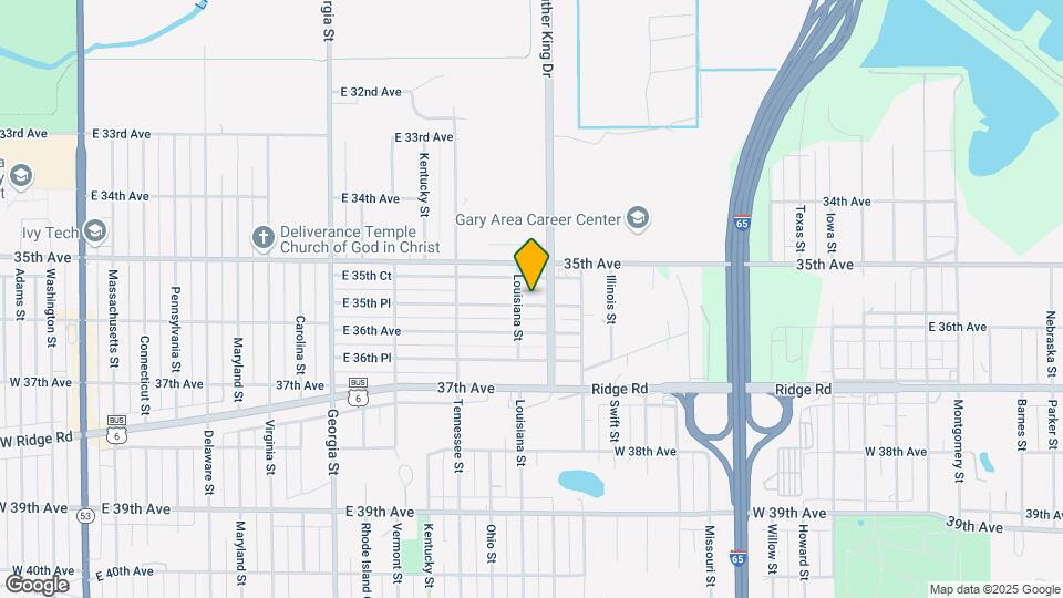 1418 E 35th Pl Map and Location Details