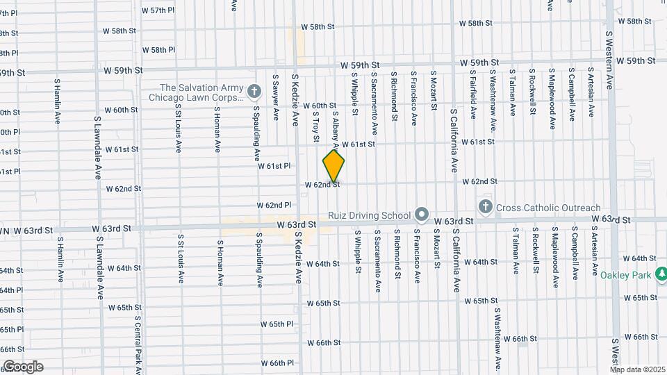 6200 S Albany Ave. Chicago IL Map and Location Details