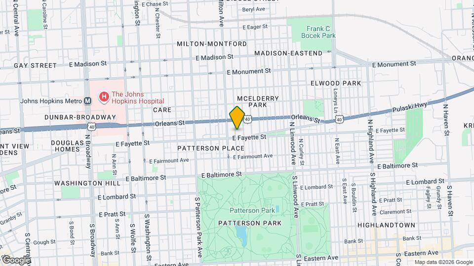 201 N Rose St Map and Location Details