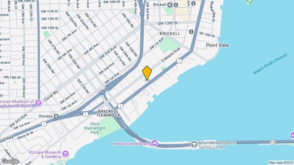 1990 Brickell Ave, Unit G Mapa y Detalles de la Ubicación