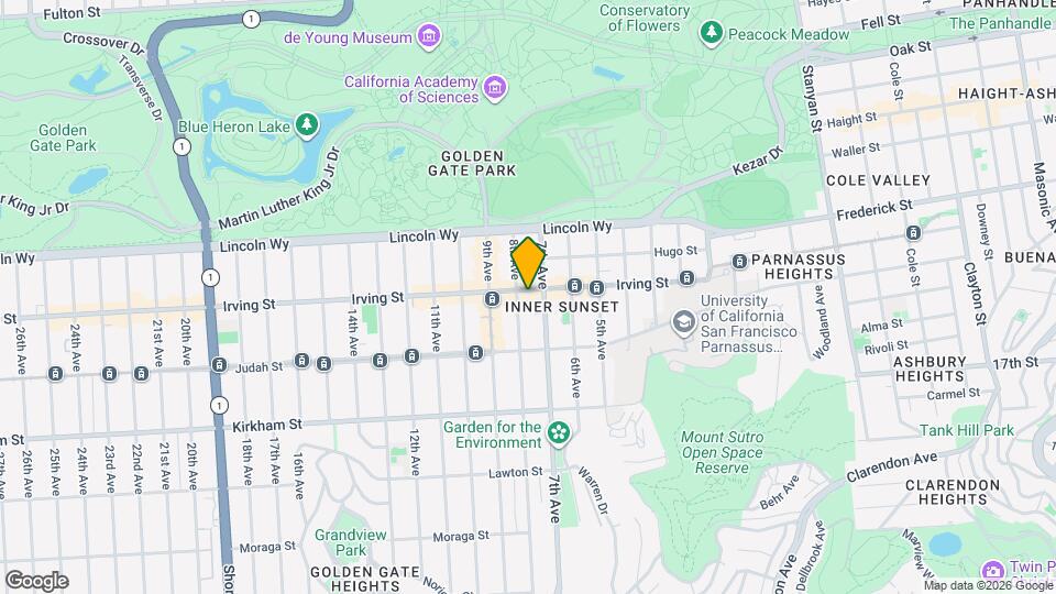 635 Irving St, Unit Unit 5 Map and Location Details