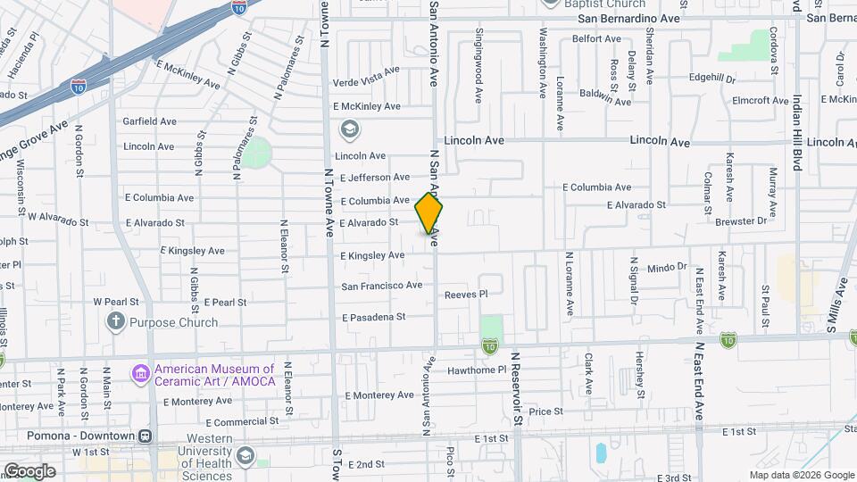 851 N San Antonio Ave, Unit unit d Map and Location Details