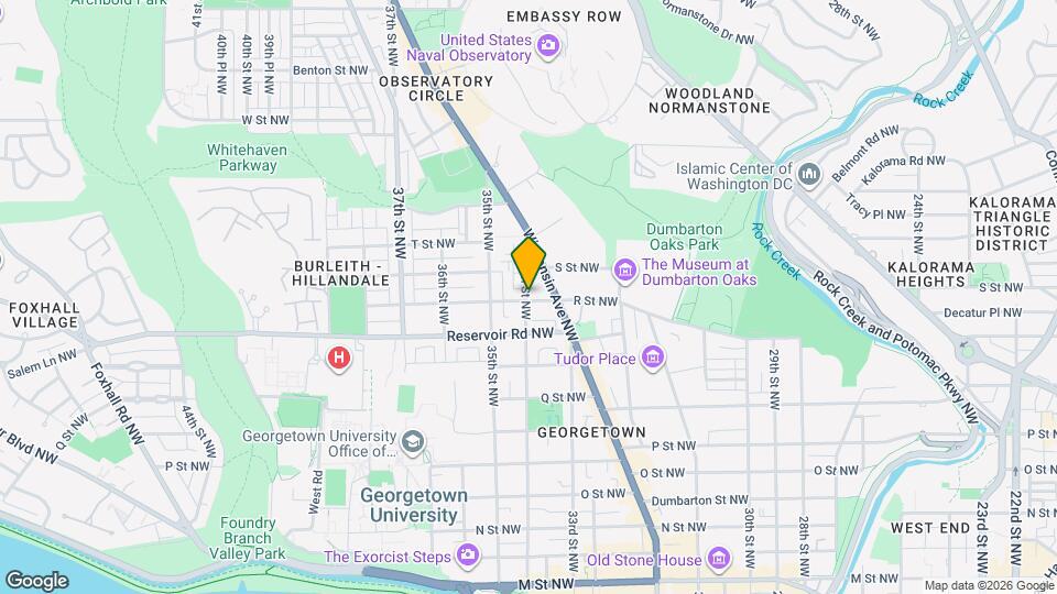 3327 R St NW Mapa y Detalles de la Ubicación