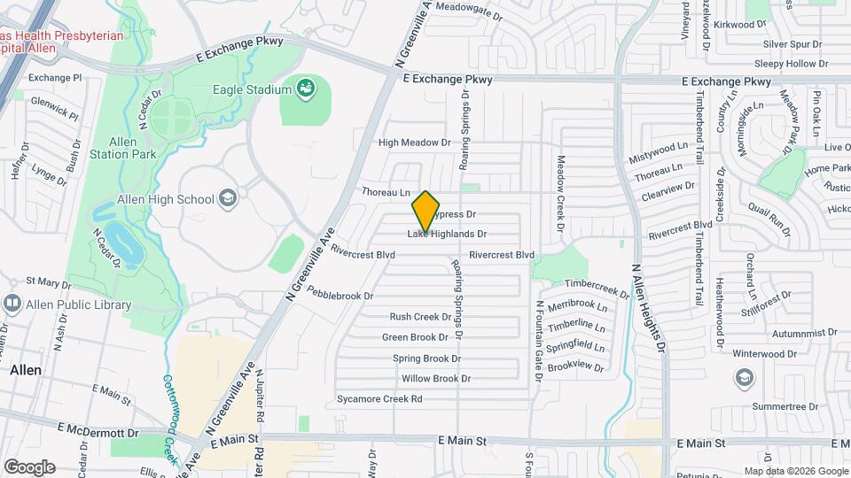 804 Lake Highlands Dr Map and Location Details