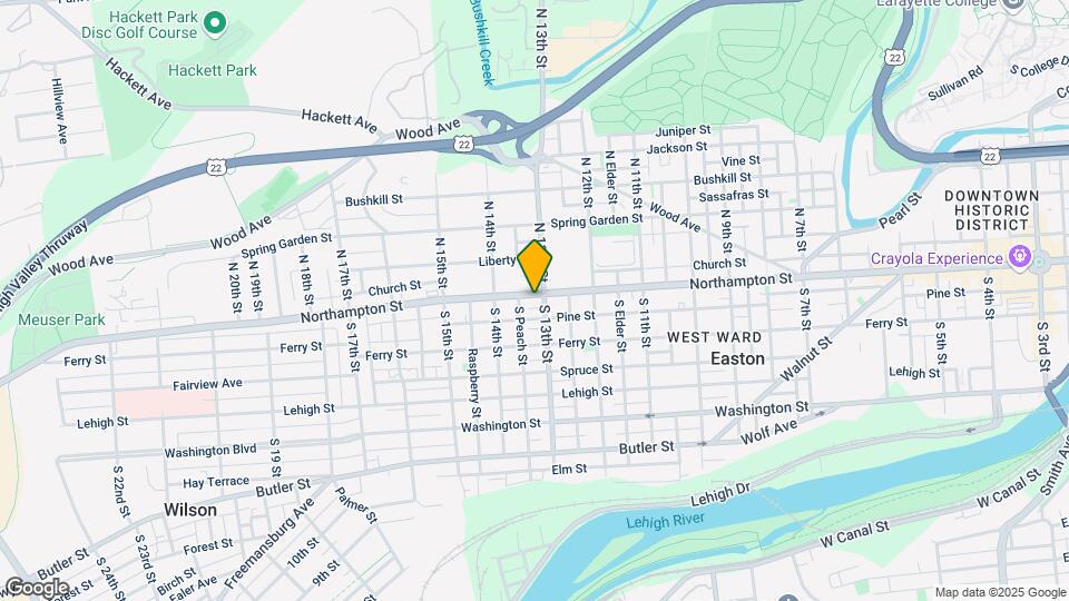 1308 Northampton St Mapa y Detalles de la Ubicación