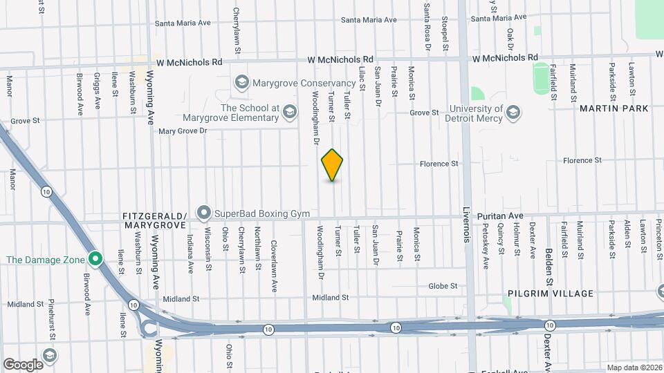 16201 Turner St Map and Location Details