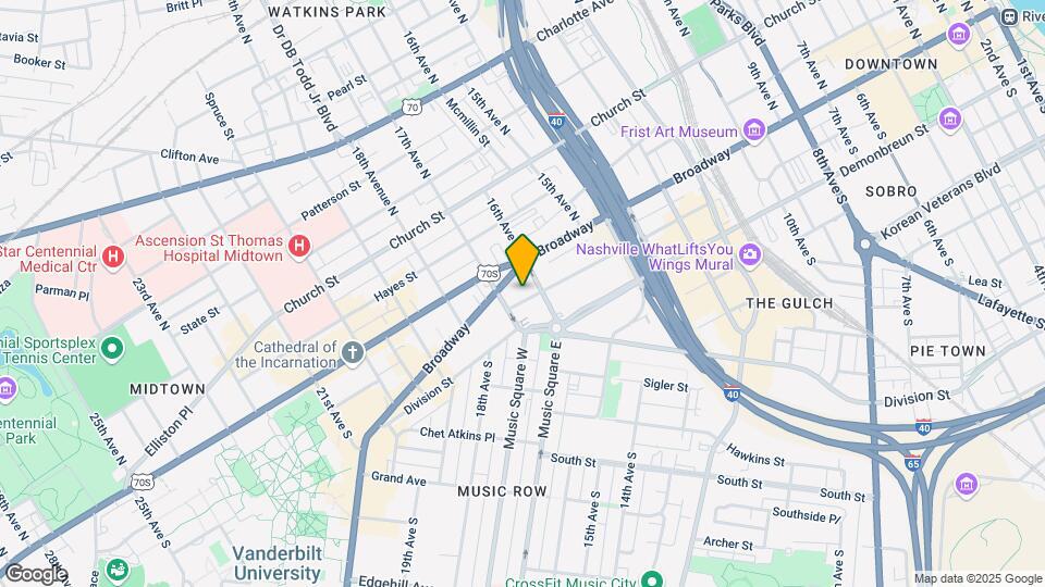 Placemakr Music Row Map and Location Details