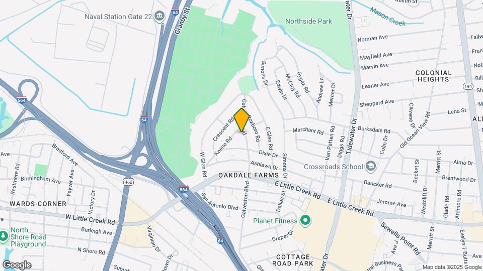 8015 Galveston Blvd Map and Location Details