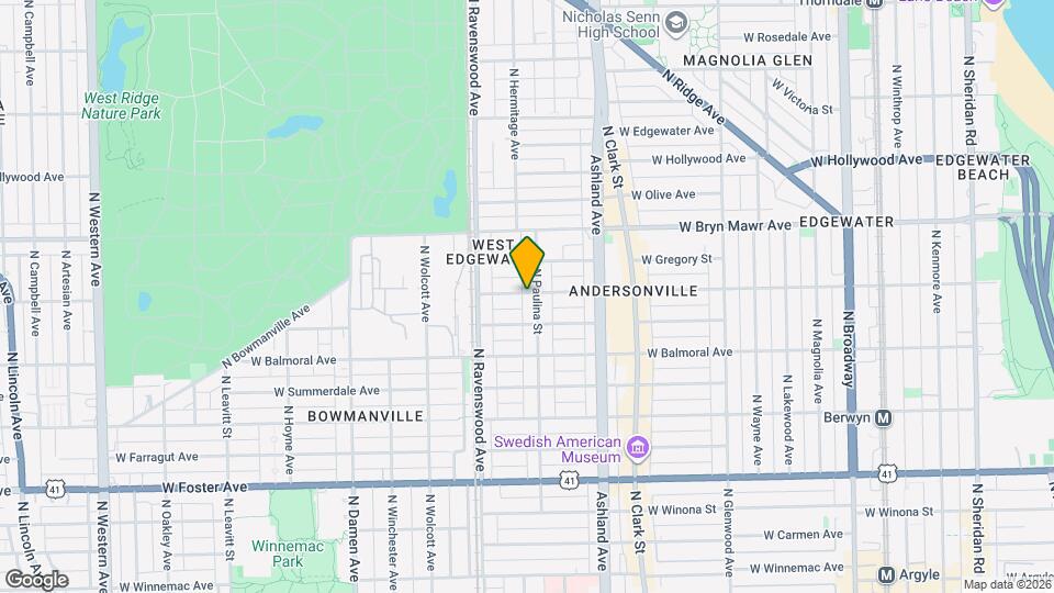 1705 W Catalpa Ave Map and Location Details