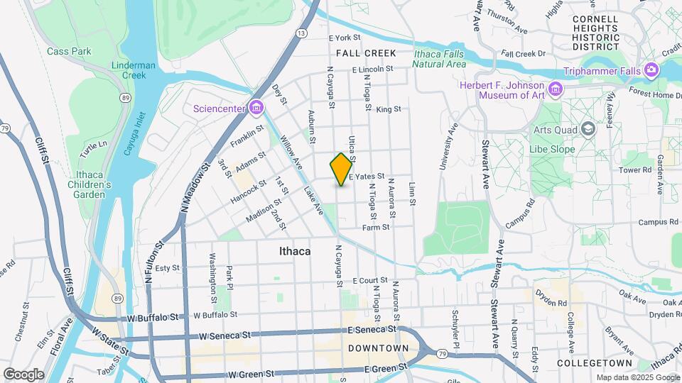 607 N Cayuga St Map and Location Details