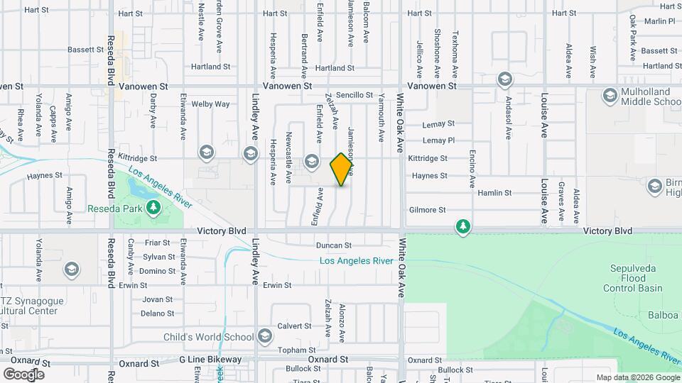6468 Zelzah Ave Map and Location Details