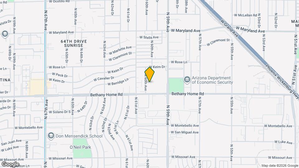 6077 N 60th Ave Map and Location Details