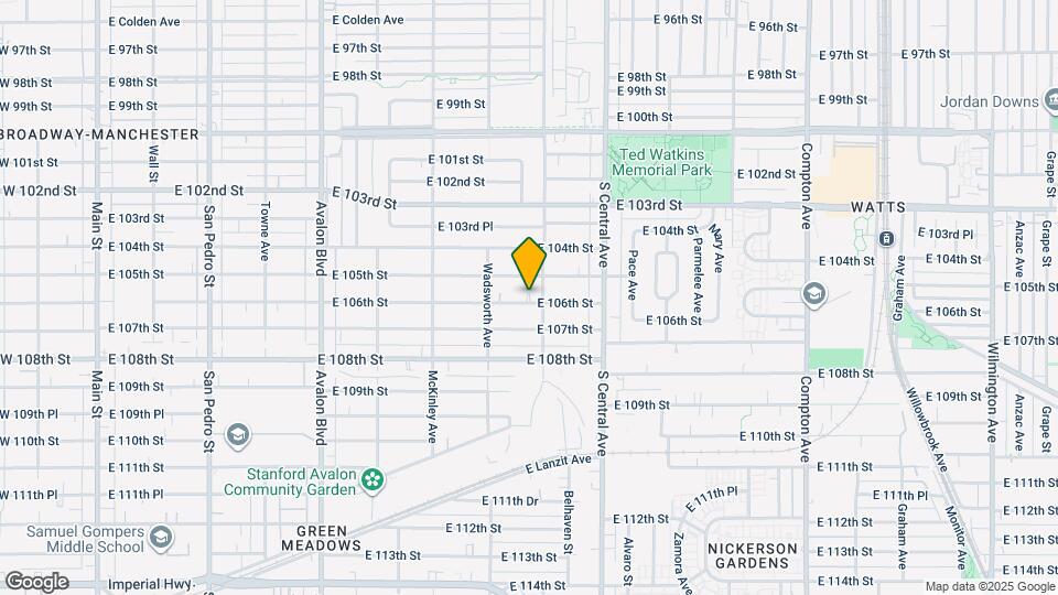 947 E 106th St Map and Location Details