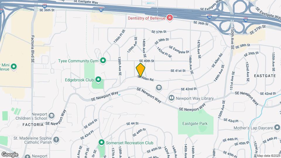 13917 SE Allen Rd Mapa y Detalles de la Ubicación