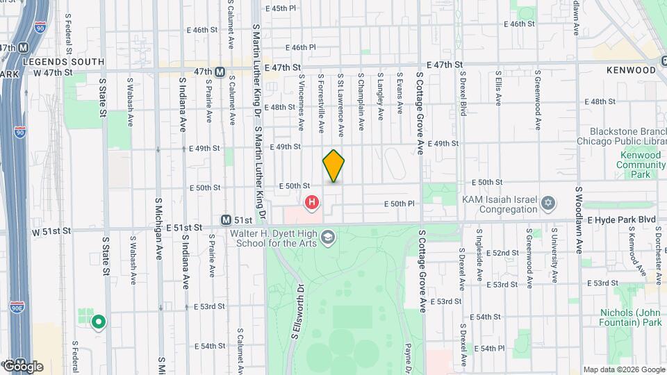 559 E 50th St Map and Location Details