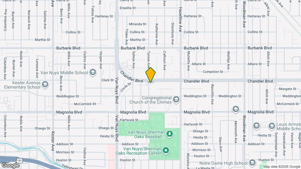 5346 Tyrone Ave Map and Location Details