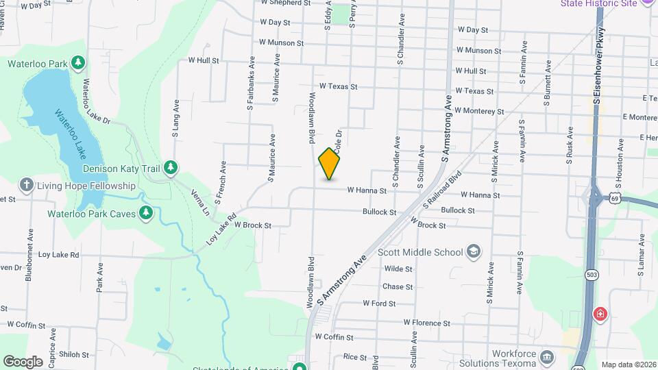 1225 W Hanna St Map and Location Details