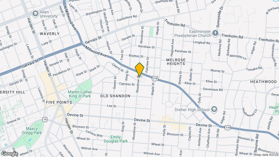 1010 Woodrow St Map and Location Details