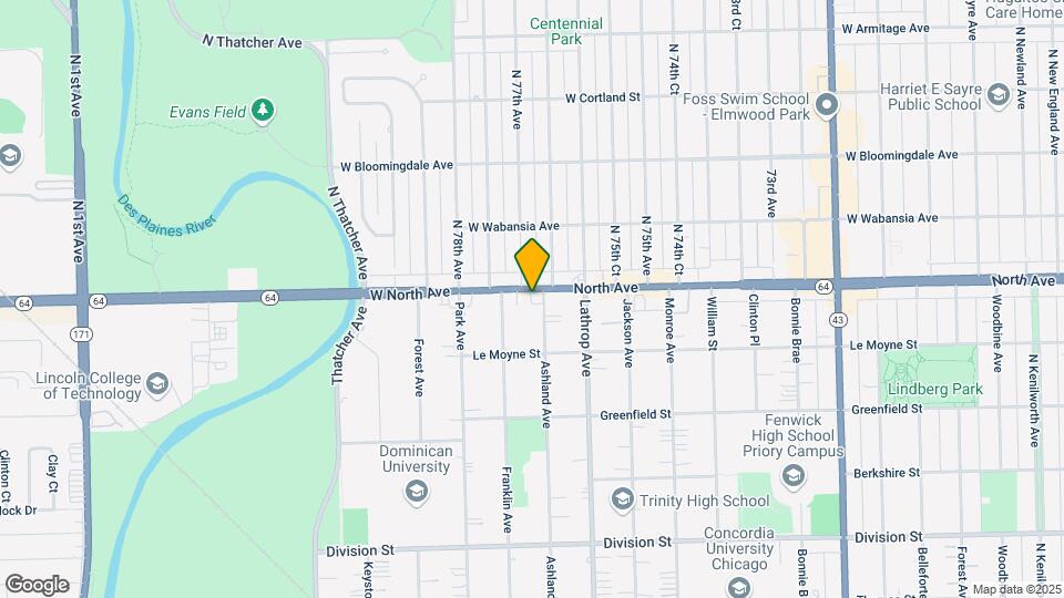 1540-1550 N Ashland Ave Map and Location Details