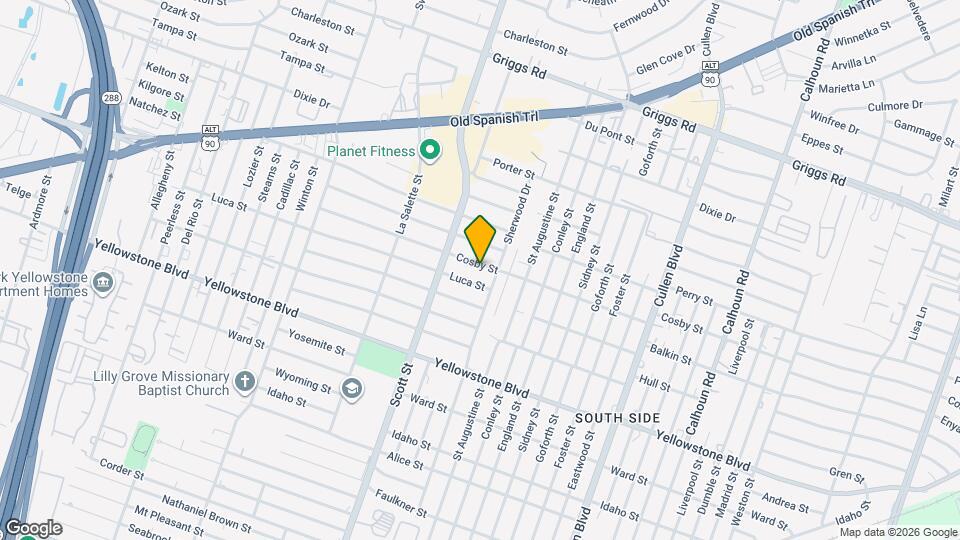 3934 Cosby St Map and Location Details