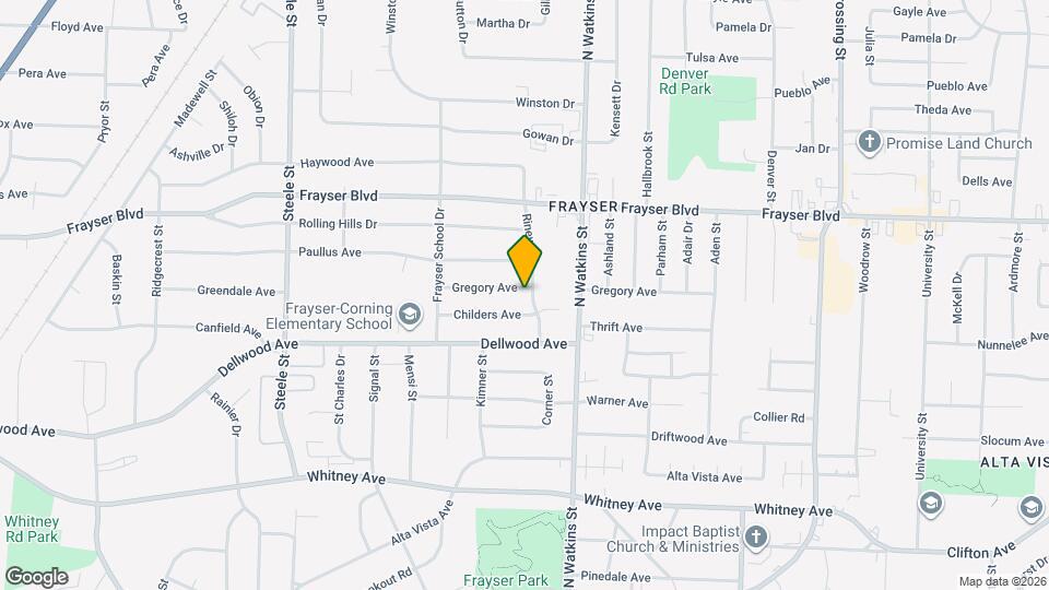 1741 Gregory Ave Map and Location Details