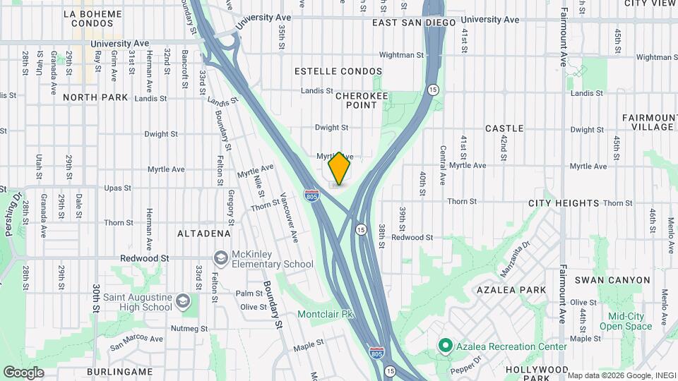 3340 Cherokee Ave Map and Location Details