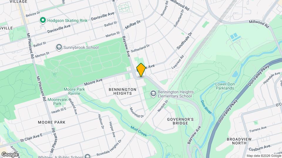 996 Bayview Ave Map and Location Details