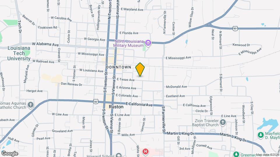 309 E Texas Ave Map and Location Details