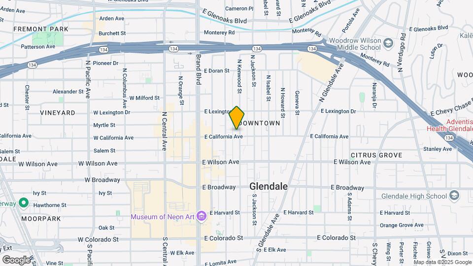 307 N Kenwood St Mapa y Detalles de la Ubicación