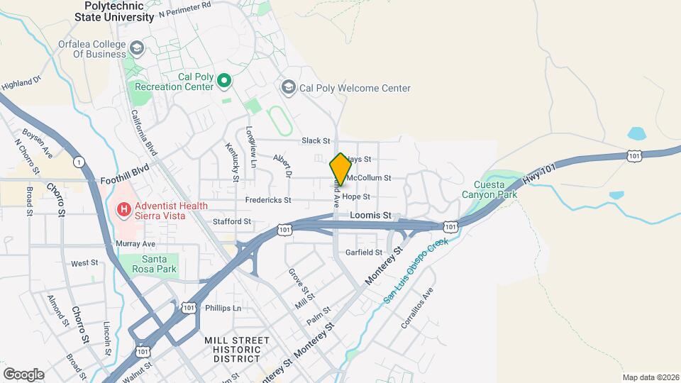 1810 Hope St Map and Location Details