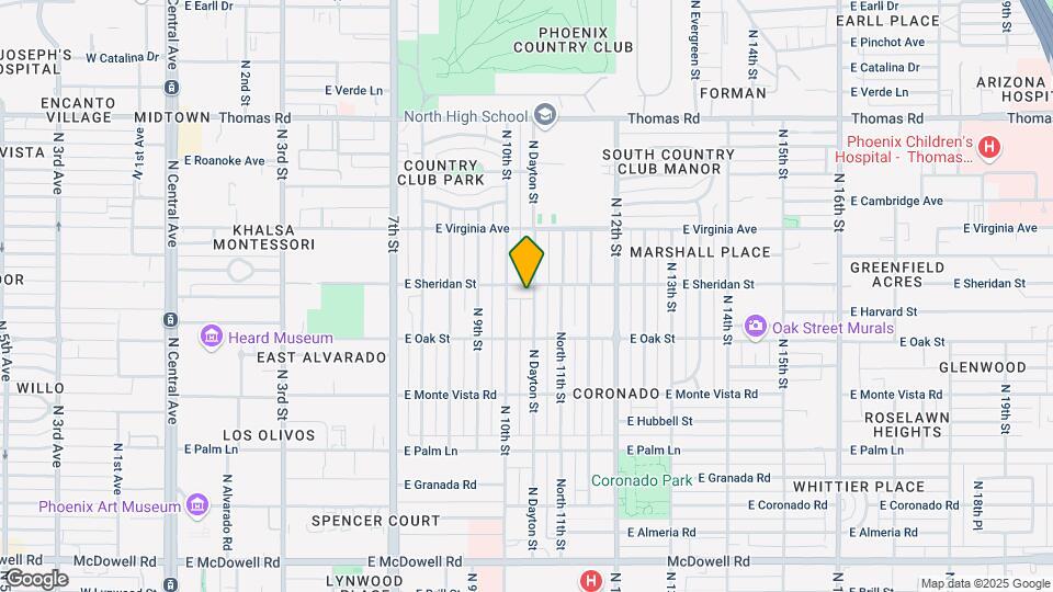 1011 E Sheridan St Map and Location Details