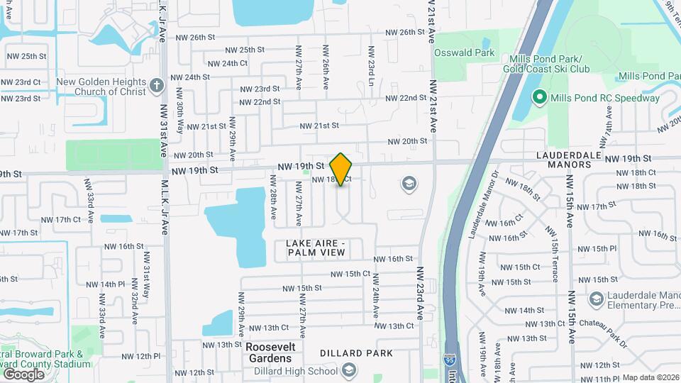 1816 NW 25th Terrace Map and Location Details