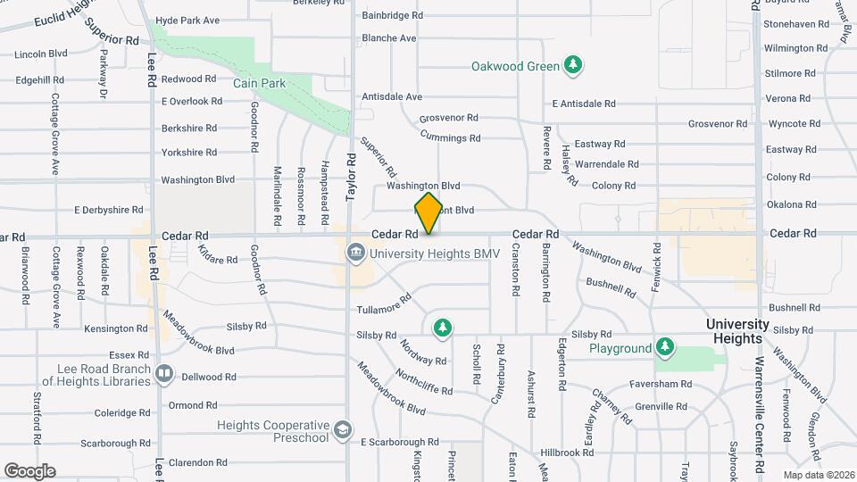 13558 Cedar Rd Mapa y Detalles de la Ubicación