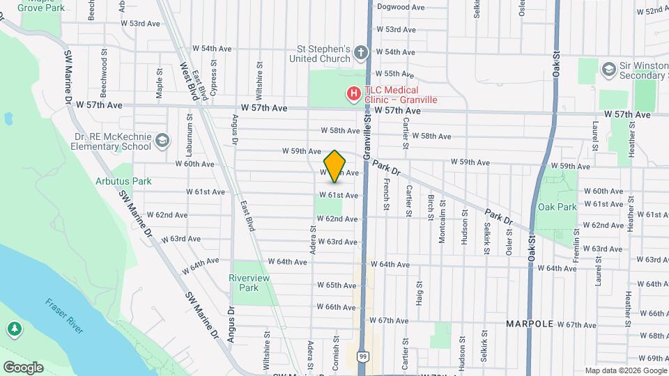 1553 W 61st Ave Map and Location Details