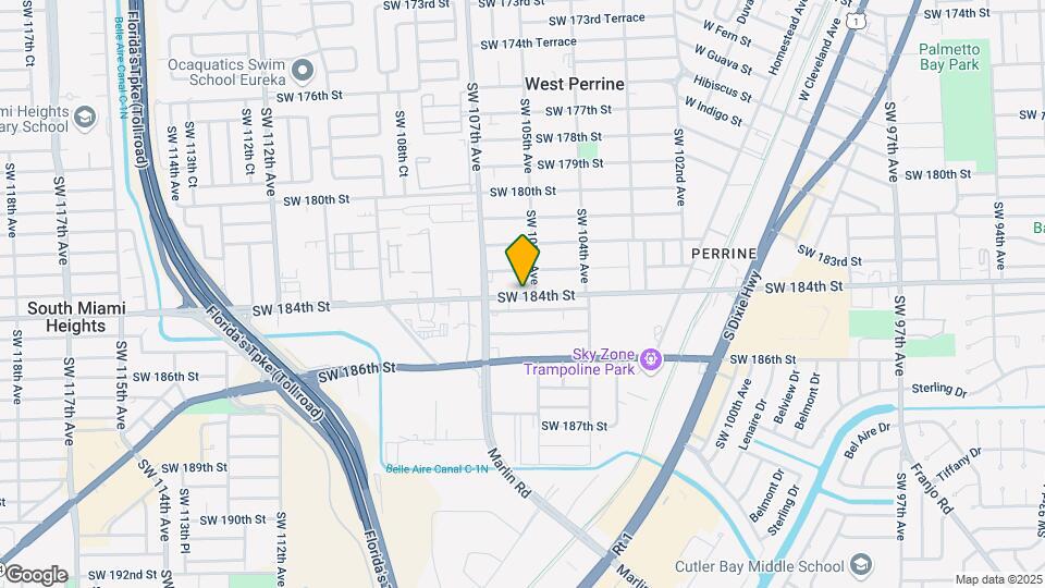10523 SW 184th St Map and Location Details