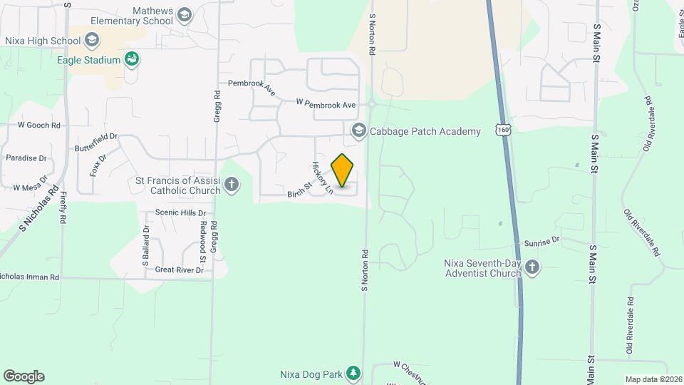 882 S Hickory Ln Map and Location Details