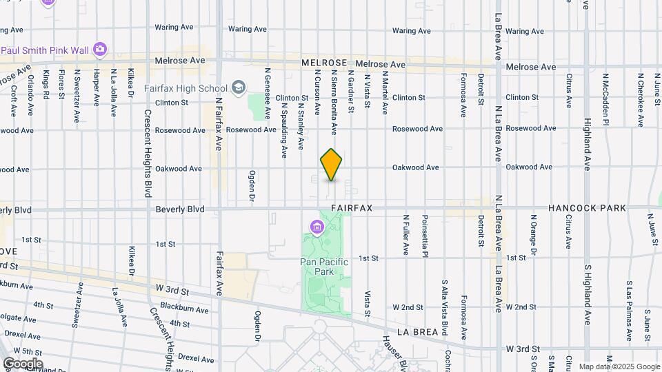 341 N Sierra Bonita Ave Map and Location Details