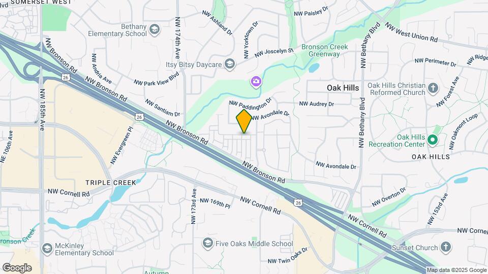 16884 NW Shadow Hills Ln Map and Location Details