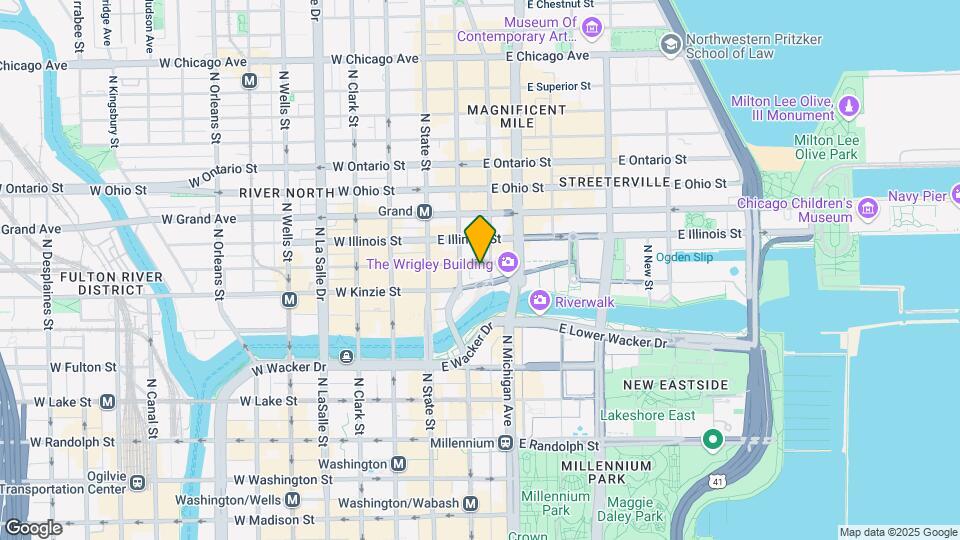 405 n Wabash Ave` Map and Location Details
