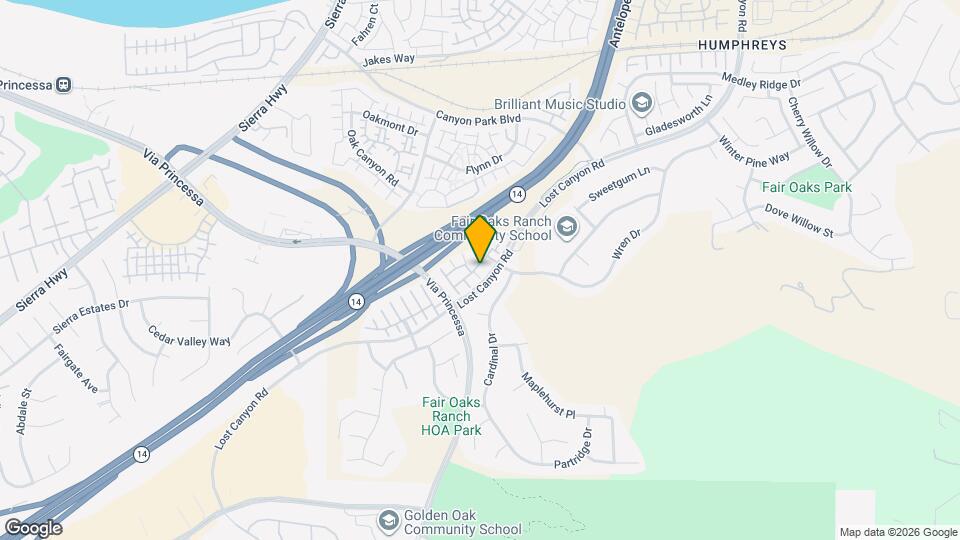 17991 Lost Canyon Rd Map and Location Details