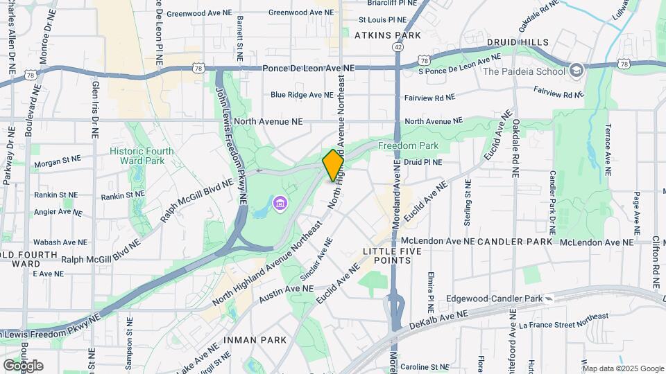 490 North Highland Avenue Northeast-Unit -4A Map and Location Details
