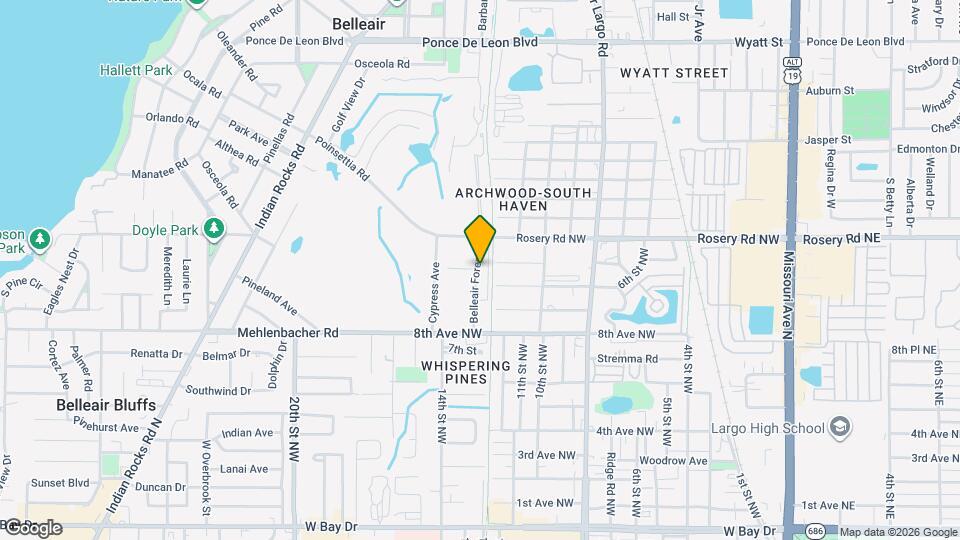 1713 Belleair Forest Dr Map and Location Details