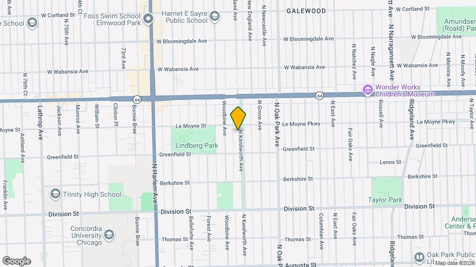1135 N Kenilworth Ave Map and Location Details