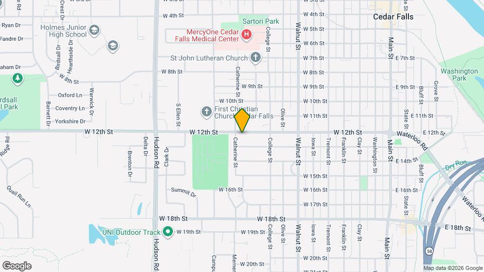 1028 W 12th St Map and Location Details