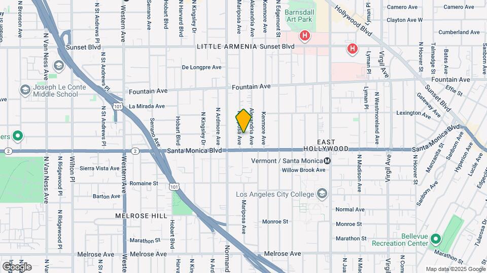 1134 N Mariposa Ave, Unit 1134 Map and Location Details