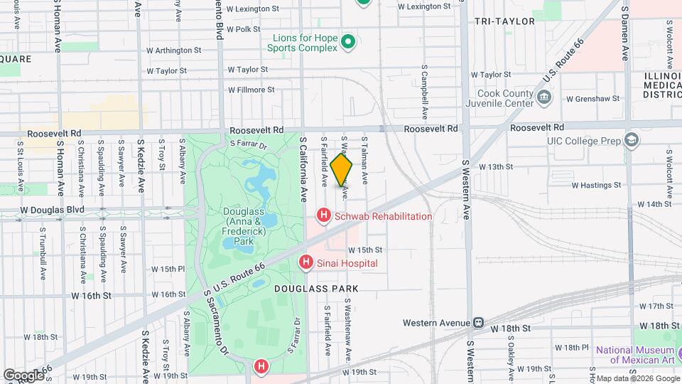 1336 S Washtenaw Ave, Unit 2 Map and Location Details