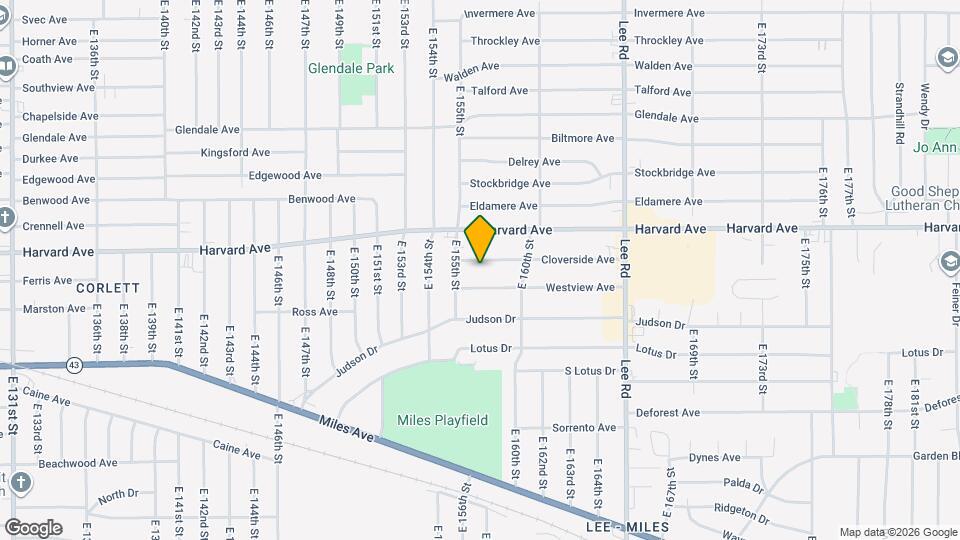 15612 Cloverside Ave Map and Location Details