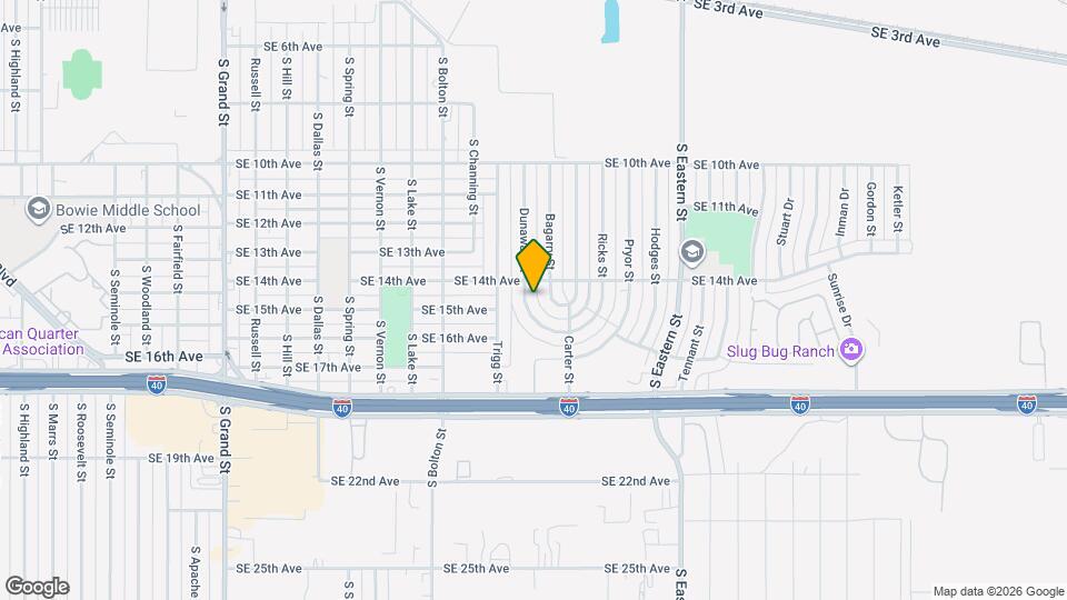 1405 Dunaway St Mapa y Detalles de la Ubicación