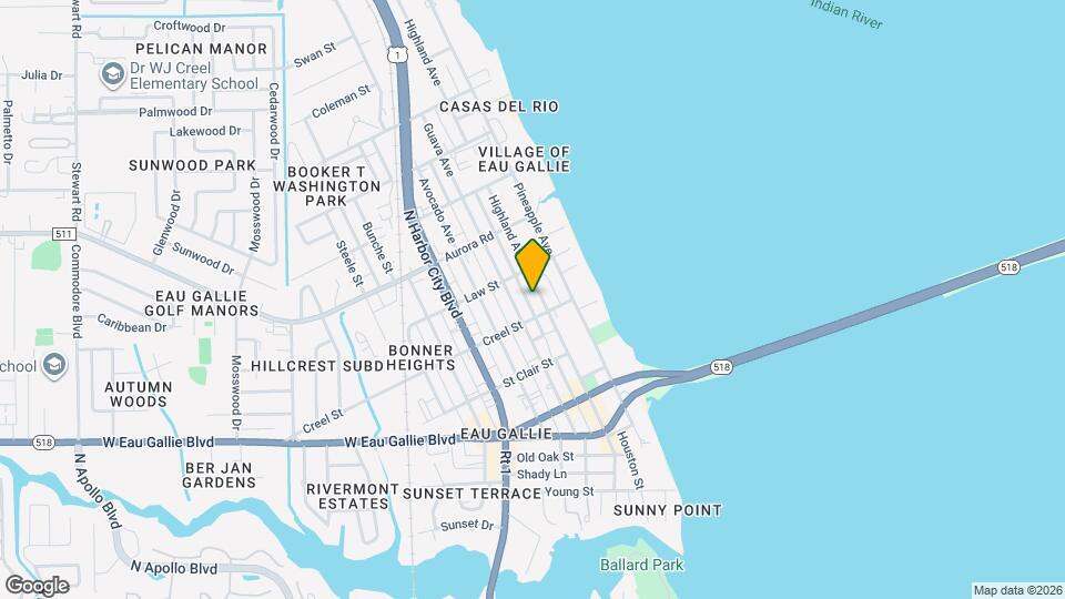 1654 Highland Ave Map and Location Details