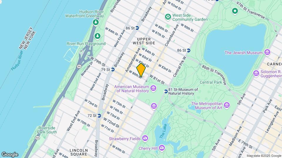 110 W 80th St Map and Location Details